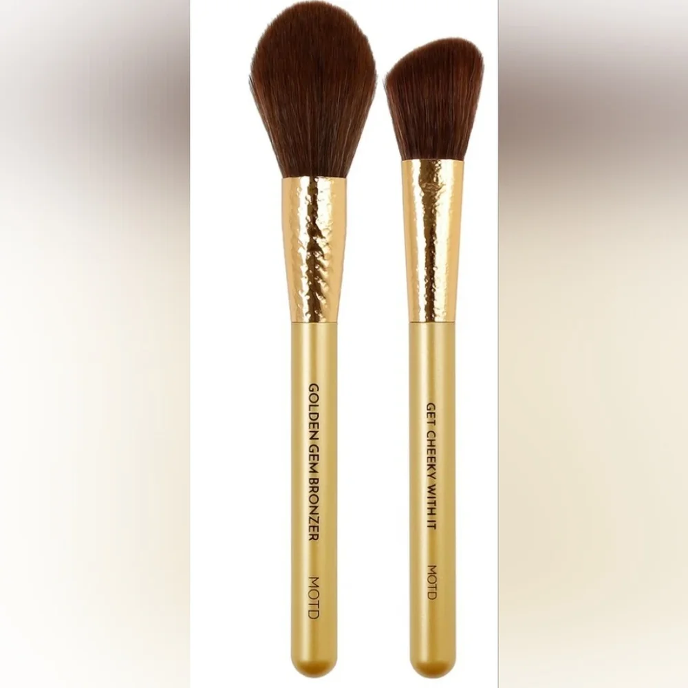 MOTD Golden Goddess Face Makeup Brush Duo
